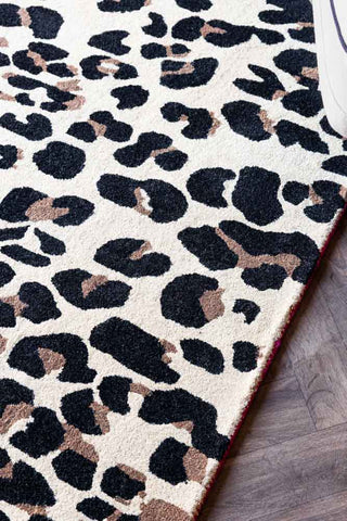 Close-up image of the Leopard Love Print Rug - Available in 5 Sizes