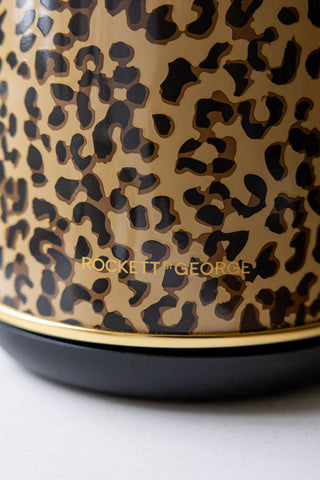 close up image of the Fabulous Leopard Print Kettle.