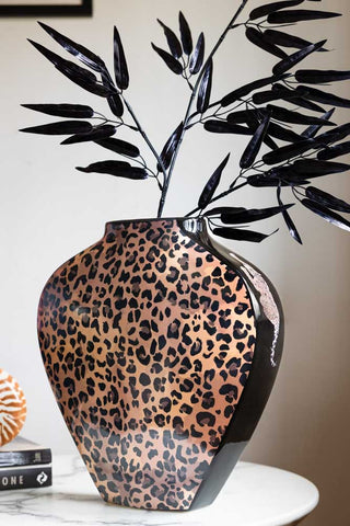 Lifestyle image of the Leopard Print Vase