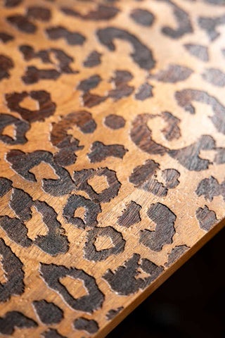Image of the pattern on the Leopard Print Wooden Shelf With Bracket