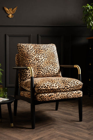 Lifestyle image of the Signature Leopard Print Accent Chair