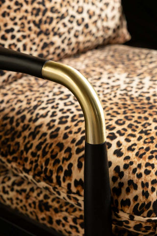 Close-up image of the Signature Leopard Print Accent Chair