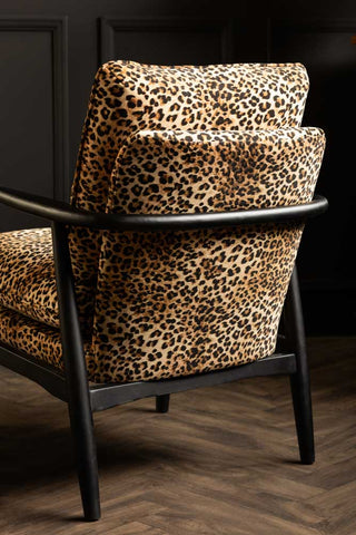Image of the back of the Signature Leopard Print Accent Chair