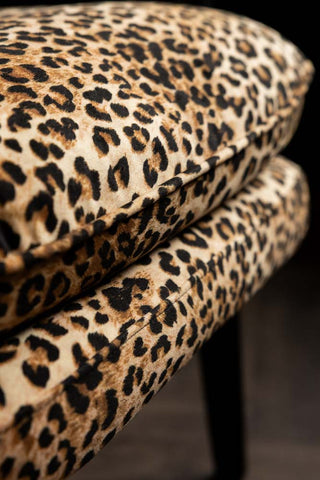 Image of the fabric on the Signature Leopard Print Accent Chair