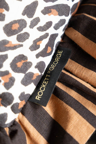 Image of the logo on the Leopard Print & Stripe Reversible Cushion