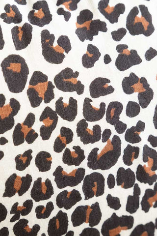 Detail image of the Leopard Print & Stripe Reversible Cushion