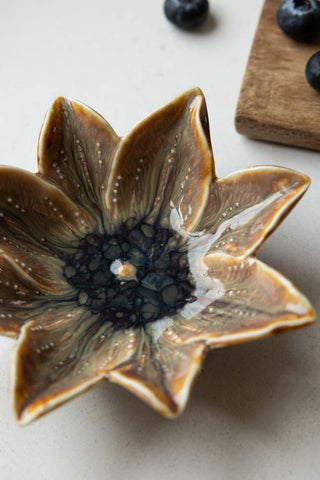 Close-up image of the Small Lotus Flower Trinket Dish
