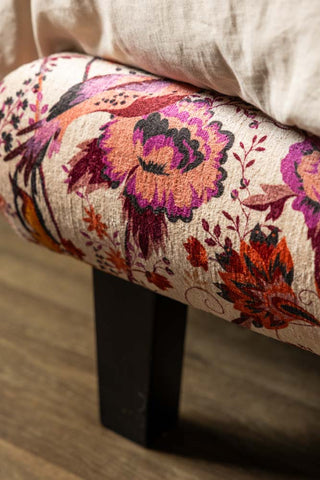 The footboard of the Lounge Lover Bed in Charleston Garden Velvet - Available in 2 Sizes. 