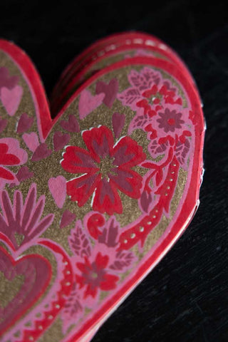 Detail image of the Love Heart Concertina Paper Garland