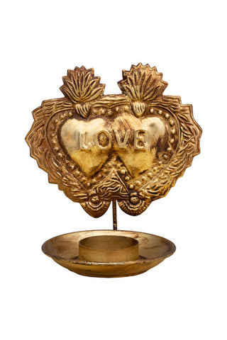 Image of the Love Milagro Candle Holder on a white background