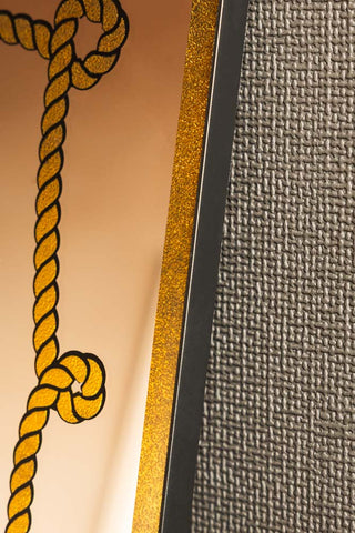 The rope border detail on the Lucky You Mirror. 