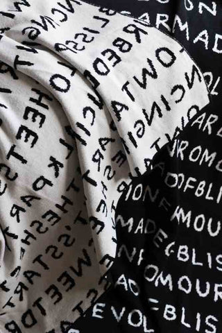 Image of the material for the Black Lyric Throw