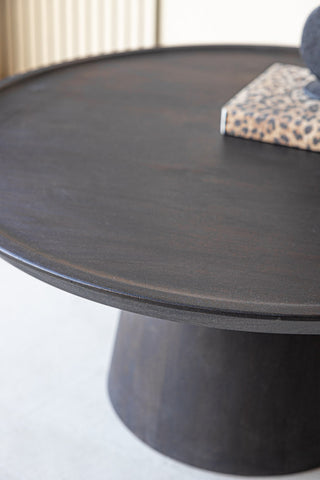 Detail image of the Mango Wood Coffee Table In Walnut