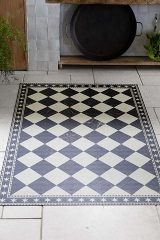 Lifestyle image of the Marble Tile Effect Large Durable Floor Mat