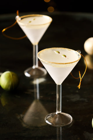 Lifestyle image of the Martini Cocktail Christmas Decoration