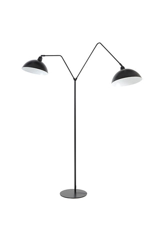 Cutout image of the Matt Black Double Floor Lamp on a white background.