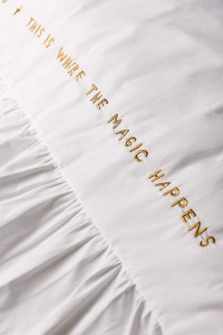 Detail image of the White Mega Frill Duvet Cover and Pillowcase Set