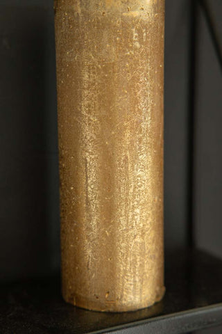 Detail image of the Metallic Gold Shimmer Pillar Candle - Large