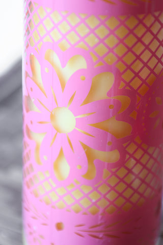 Image of the pattern for the Mexican Folk Art Inspired Candle in Pink
