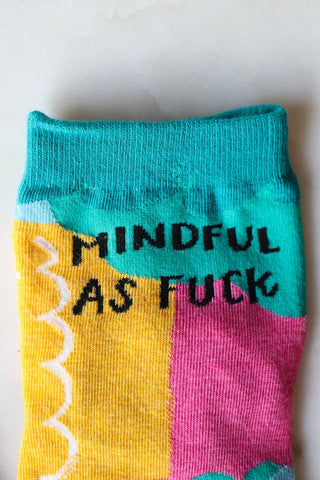 Close-up image of the Mindful As Fuck Womens Ankle Socks