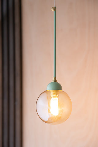 Image of the colour of the Mint Green Glass Dome Metal Ceiling Light