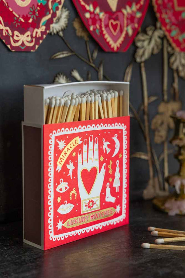 Lifestyle image of the Miracle Luxury Matches by The Printed Peanut