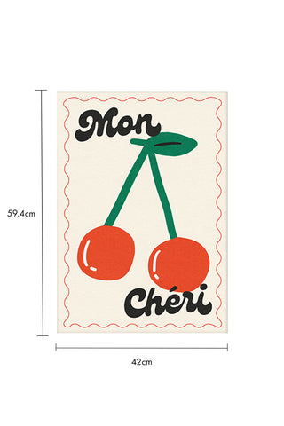 Dimension image of the Mon Cheri Art Print