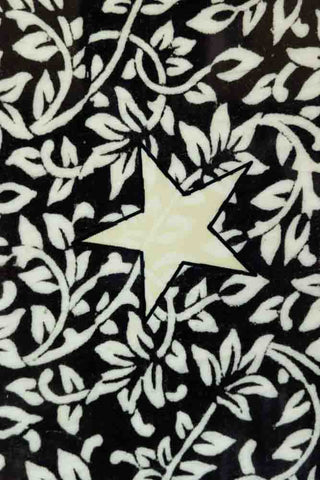 Detail image of the Monochrome Floral Tray With Star