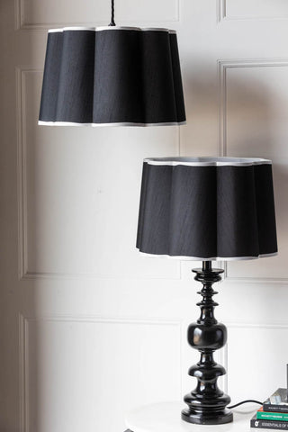 Image of the Monochrome Scalloped Lampshade
