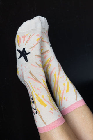 Image of the Mother Fucking Girl Power Womens Crew Socks on