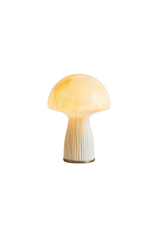 Cutout image of the White Porcini Table Lamp on a white background. 
