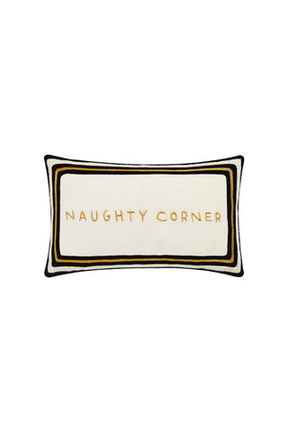 Image of the Naughty Corner Cushion on a white background
