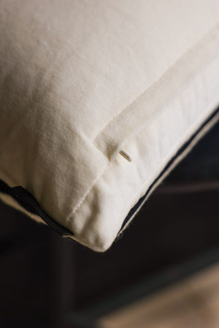 Image of the zip on the Naughty Corner Cushion