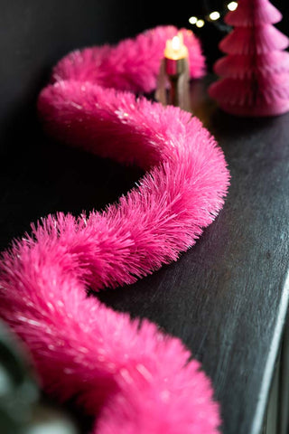 Neon Pink Tinsel