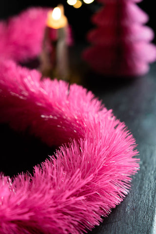 Neon Pink Tinsel