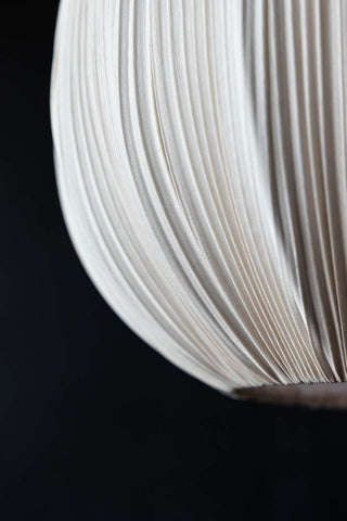 Image of the material for the Neutral Pleated Fabric Teardrop Ceiling Light