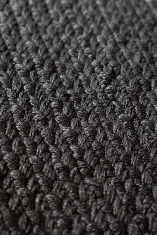 Detail image of the Black Round Rug - 200x200