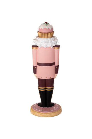 Image of the back of the Nutcracker Candlestick Holder on a white background