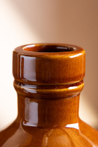 The bottle neck of the Olio d'Olivia Ceramic Bottle Vase. 