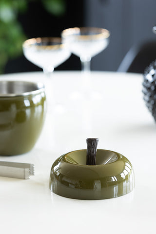 Image of the lid for the Medium Olive Green Apple Ice Bucket