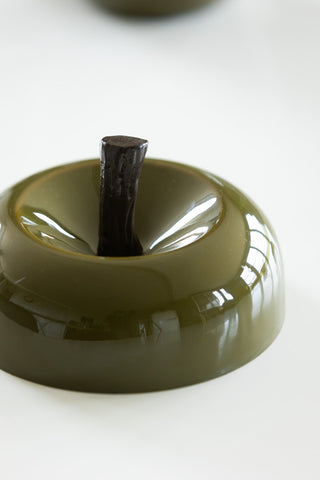 Detail image of the Medium Olive Green Apple Ice Bucket