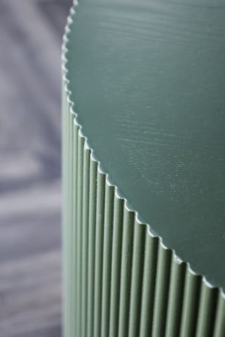 Image of the material for the Olive Green Ribbed Coffee Table