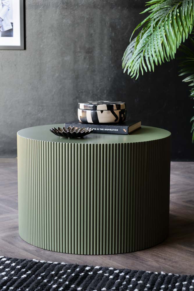 Olive Green Ribbed Coffee Table | Rockett St George