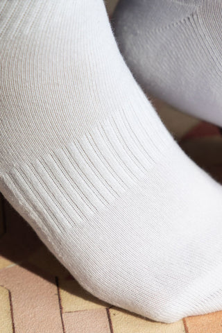 The texture on the Picky Bits White Socks . 