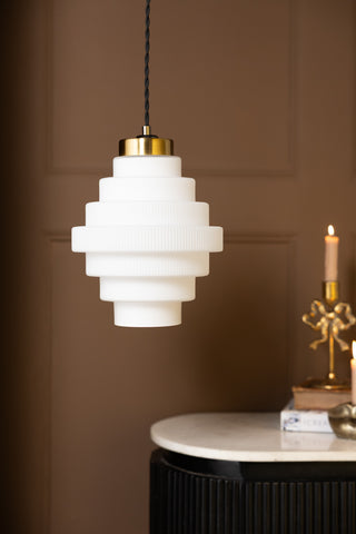 Image of the Tiered Opal Glass Easyfit Ceiling Light Shade