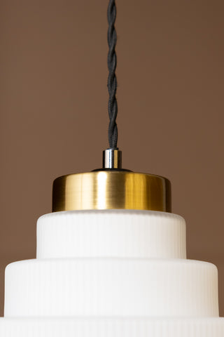 Image of the top of the Tiered Opal Glass Easyfit Ceiling Light Shade