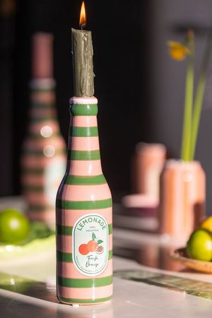 Lifestyle image of the Orange Lemonade Bottle Vase