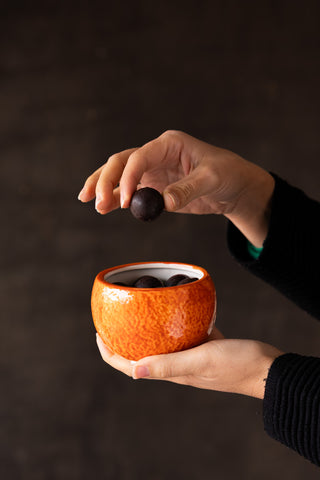Detail image of the Orange Storage Jar