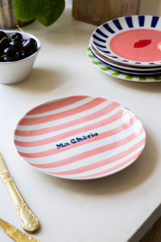 Image of the Pale Pink Ma Cherie Ceramic Serving Plate