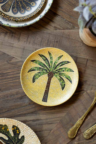 Lifestyle image of the Palm Mosaic Small Side Plate